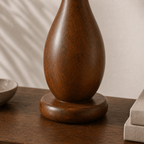 Alpine Pear Table Lamp: High-End Scandinavian Design for Modern Homes Wood Evoke