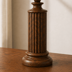 Handcrafted Fluted Column Wooden Lamp - Minimalist Interior Décor Wood Evoke
