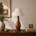 Alpine Pear Table Lamp: High-End Scandinavian Design for Modern Homes Wood Evoke
