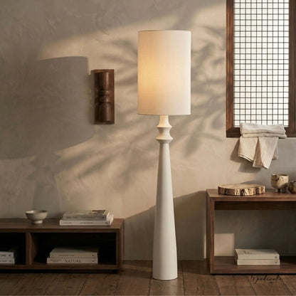 Nordic tapered wooden floor lamp — luxury Scandinavian solid wood floor lamp Wood Evoke Pakistan