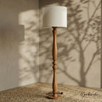 Handcrafted Solid Wood Floor Lamp – Sculptural Mid-Century Modern Design