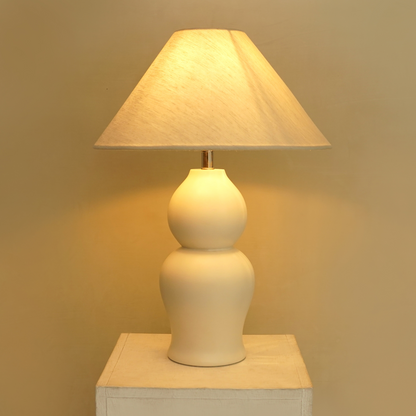 Midnight Glow | Solid white Bedside Table Lamp