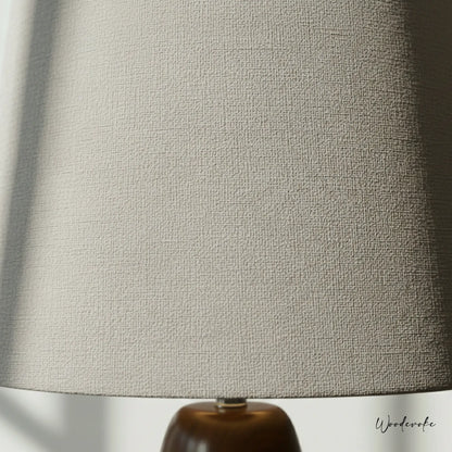 Acacia wooden table lamp lifestyle — handcrafted natural wood table lamp for drawing rooms Pakistan
