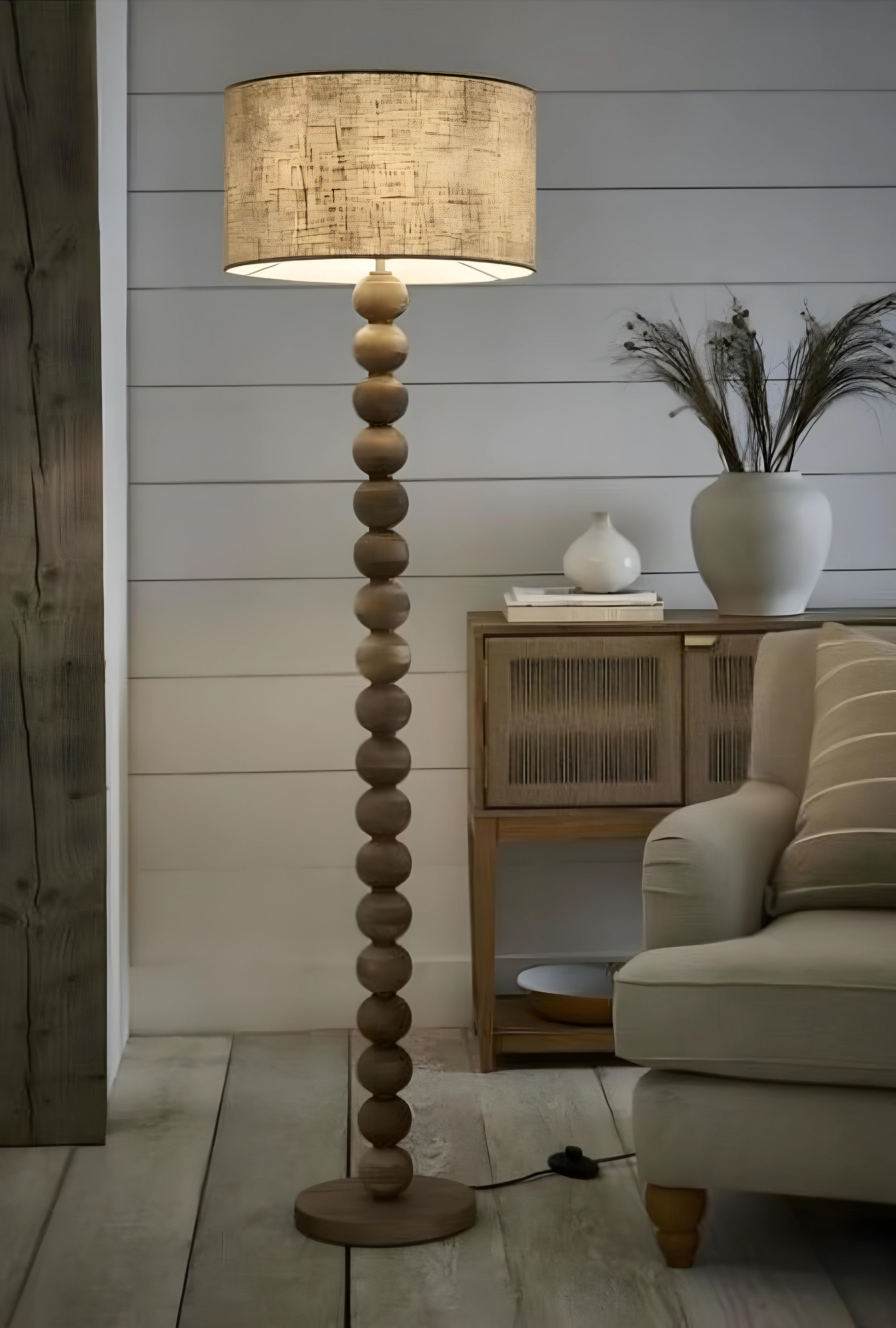 wooden floor lamp